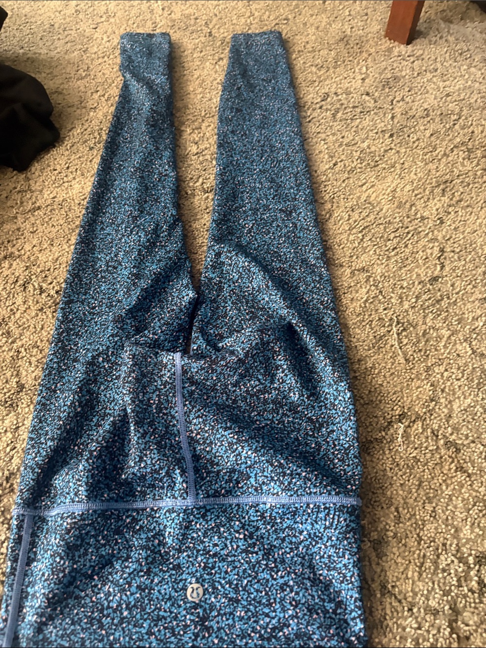 Blue Speckled Active Leggings